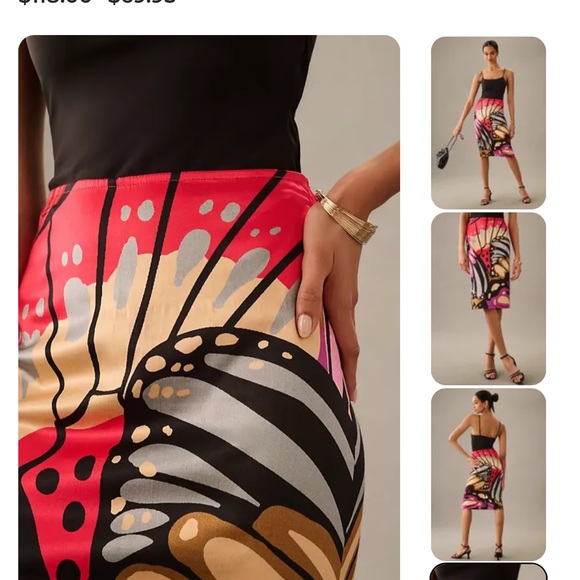 Anthropologie-NWT! butterfly Conditions Apply Aimee Pencil Skirt - Picture 3 of 6